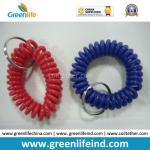 Solid White Plastic Coil Wrist Bracelet Safe Holder
