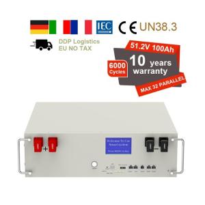 China 51.2V 100Ah 5kWh Lifepo4 Battery Pack With BMS Serve Rack For Home Energy Storage factory