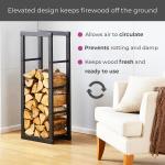 Sturdy Steel Firewood Storage Rack for Indoor and Outdoor Large Size W40x D25 x