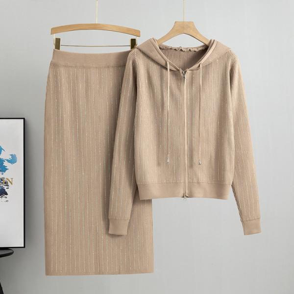 Stay Cozy and Fashionable with Women s Sweaters in Top And Skirt Set Style Hot