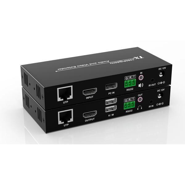 China 150M HDMI EXTENDER WITH TCP/IP Supports IR(38khz) signal pass back control  factory