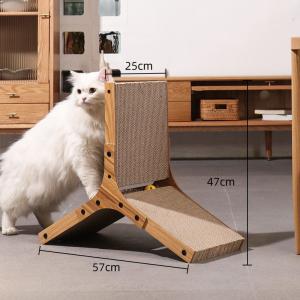 China Running Climbing Cat Corrugated Scratcher Triangle Cardboard Cat Scratcher factory