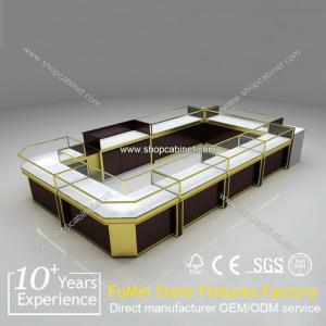 China Hot sale wooden and glass watch jewelry showcase with LED lighting factory