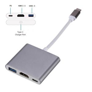 China Compatible Mac Air Pro USB 3.1 Type C HDMI Hub Adapter FCC Approved factory