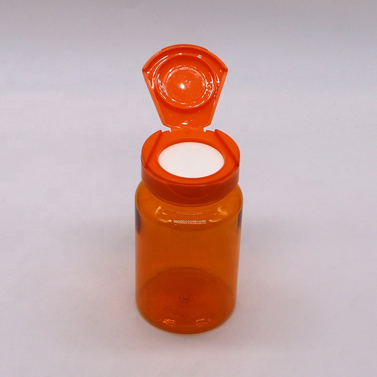 150ML PET Customize Color Capsule Bottle with Flip Top Cap Biodegradable Medicine Bottle