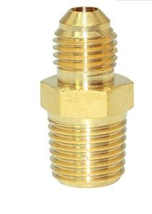 China ANSI Half Union 1/4&quot; Flare X 7/16&quot; Male Brass Tube Fitting factory