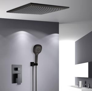 China Thermostatic All Copper Black Embedded Concealed Basin Tap factory