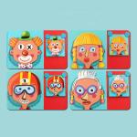 OEM Crazy Faces Magnetic Book Wood Jigsaw Puzzles Play Box For 3 Year Olds