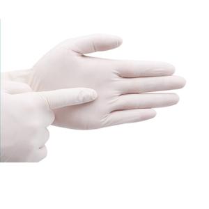 China White Color Disposable Exam Gloves Micro Textured Low Friction Resistance factory