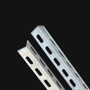 China 30-100mm Slotted Angle Iron 8 Ft With 50-100mm Hole Galvanized Zinc Plated Steel Perforated Slotted Angle factory