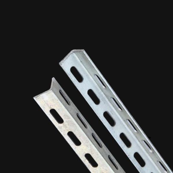 30-100mm Slotted Angle Iron 8 Ft With 50-100mm Hole Galvanized Zinc Plated Steel