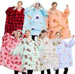 100% Polyester Fleece Oversized Hooded Blankets Unisex Ultra Comfortable
