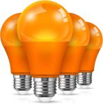 Amber Glow LED A19 Light Bulbs For Enclosed Fixtures 360-Degree Beam Angle E26