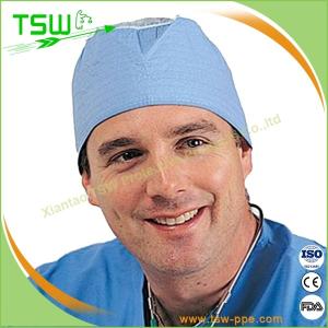 China Hospital Use SPP SMS Disposable Surgical Cap 12x64cm factory