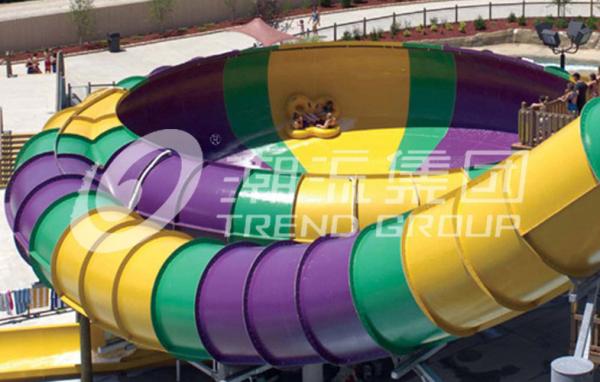 Water Playground Equipment Fiberglass Water Slides / Super Bowl Water Slide for