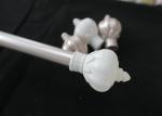 Modern No Drilling White One Inch Curtain Pole Finials