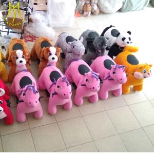 China Hansel theme park equipment for sale ride on motorized plush riding animals walking unicorn toy factory