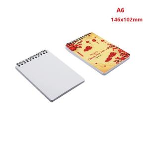 DIY Double-Sided Printed PET Plastic Vertical Blank Sublimation Coil Notebook A6