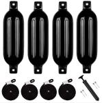 Boat Fender 4 Pack Boat Bumpers Fenders with 4 Ropes Boat Bumpers for Pontoon
