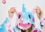 Wholesale Soft Fluffy Flannel Plush rainbow Unicorn adult Onesie Animal Pajamas