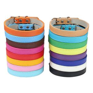 China Eco-Friendly Dog Collar Smart Pet Collar Adjustable Made Vegan Leather dog factory