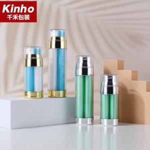 China Round 50ml Airless Bottle Double Chamber 30ml Makeup Pump Double Wall Two Sided 2 In 1 factory