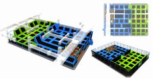 China 350M2 New Soft Indoor Trampoline Indoor Amusement Trampoline Park Jump Bed factory