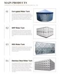 Hot Dipped Galvanized Sectional Water Tank Modular Elevated Steel Tower Water