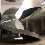 Interior House Curved Tempered Laminated Glass Grind Edge