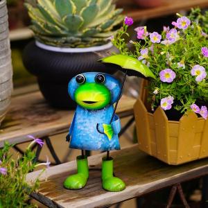 China Customizable Frog Metal Garden Ornaments Decoration Weatherproof factory