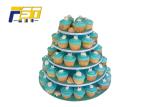 Glossy Cardboard Cake Display , Easy Assembling Cardboard Christmas Cake Stand