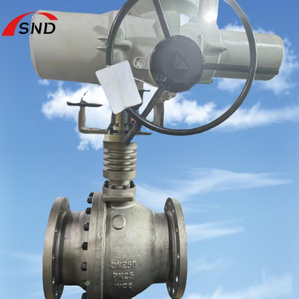 China Electric Ball Valve Material WC6 DN250 PN25 Remote Automation Control factory
