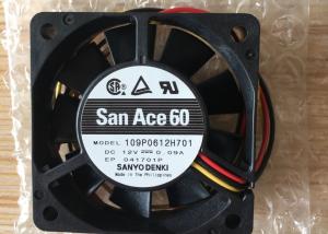 China 109P0612H701 60x15mm 12V Tachometer Sanyo Denki DC Motor Fan factory