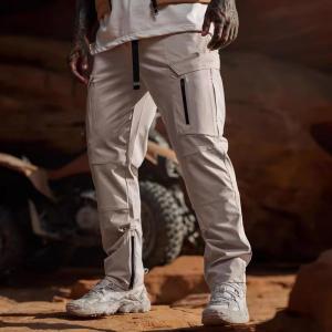 China Spring And Autumn Nylon Track Pants Multi-Pocket Casual Loose Outdoor Sports Pants factory