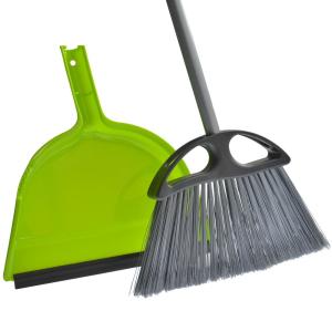 China PP Block Dust Push Broom Angle Broom With Dustpan For Office Floor factory