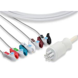 Colin 5 Lead ECG Patient Cable 5.0mm Diameter 6 Hole Connector 3.6m Long