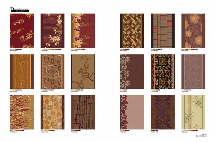 Chinese style beautiful hotel corridor roll carpet