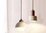 Yellow travertine wooden pendant lamp bedroom for home decorator interior stone