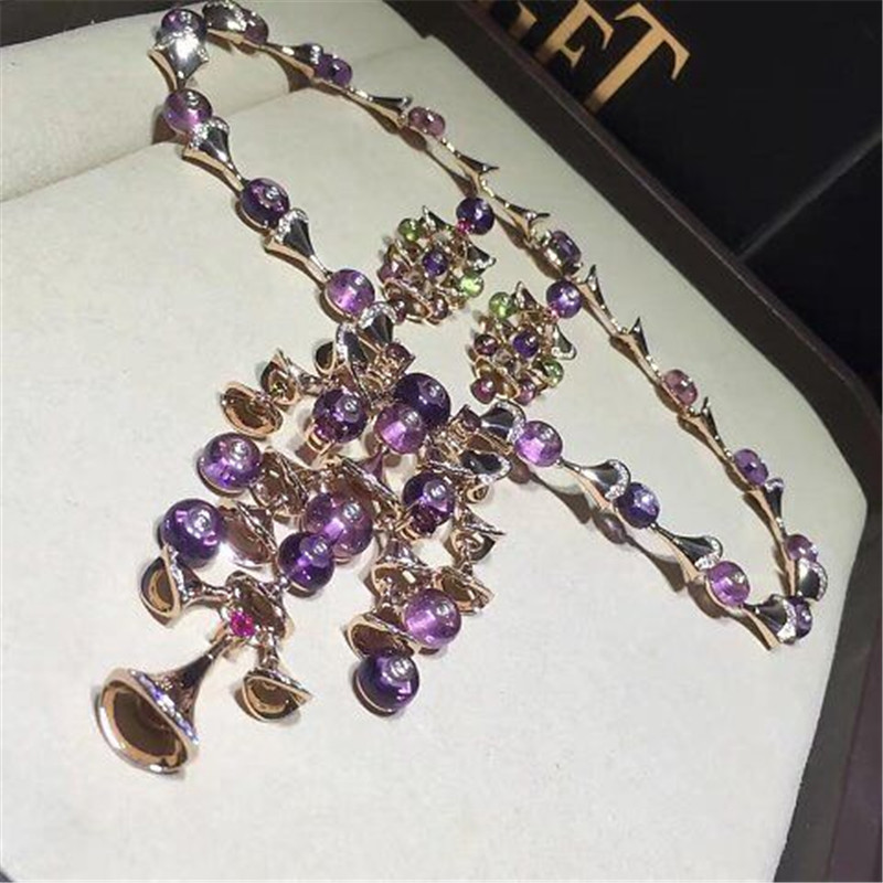 Real low price and high quality jewels B necklace 18k gold white gold yellow gold rose gold diamond necklace