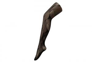 China Ladies Black Patterned Fishnet Tights Professional Sexy Fashion Body Tights on sale