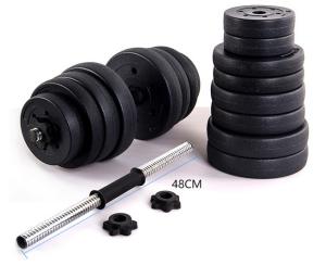 China full weight export quality black cement dumbbell set for sales factory