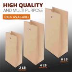 Kuaima 100% Compostable Kraft Paper Food Bags For Snack Food Packaging