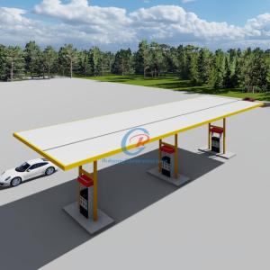 China Eco Friendly Space Frame Steel Structure Gas Station Custom Earthquake Resistant factory