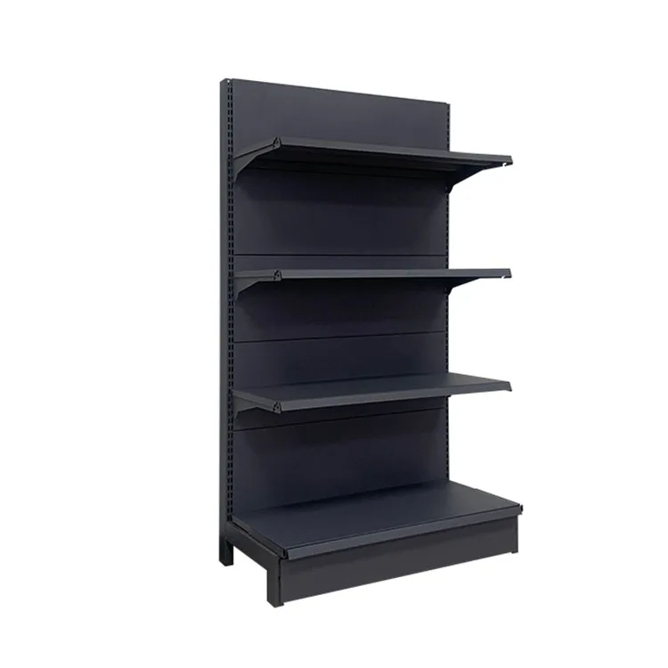 Xingye Factory Custom Size Color black convenience store gondola shelving grocery display rack