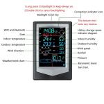 VA Screen Outdoor Wireless WIFI Temperature Sensor Weather Station In Black And