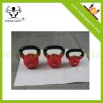 4KG-32KG Vinyl Dipped Kettlebells , Neoprene Coated Kettlebell With Rubber Seat