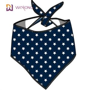 China Unique Shape Adjustable Fit Pet Bandana Premium Durable Fabric Stars Stripes designer dog bandanas factory