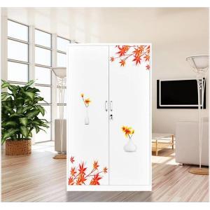 China Home Furniture Customized Metal Wardrobe With Flower Printing on sale