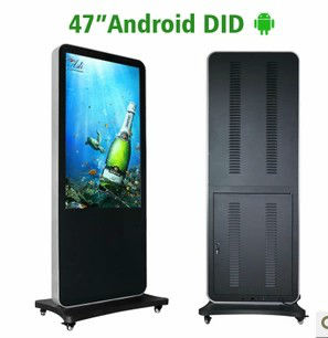 floor standing shoe polishing machine with 32inch LCD digital advertising display