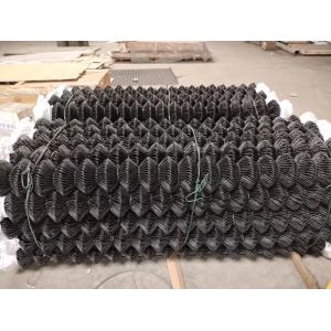 China Sustainable PVC Black Coated Chain Link Fence For Garden on sale